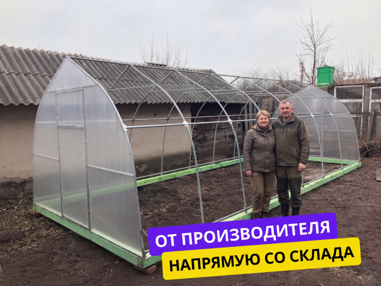 Теплица "Капля" из поликарбоната 3х8м
