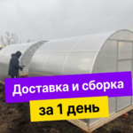 Теплица "Двойная Дуга" из поликарбоната 3х10м
