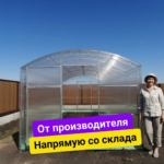 Теплица "Прямостенная" из поликарбоната 3х6м