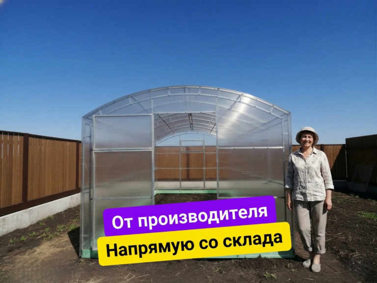 Теплица "Прямостенная" из поликарбоната 3х6м